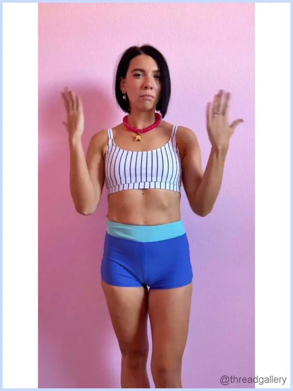 Wirefree Swim Bra Top with Adjustable Straps Removable Cups Athletic Bikini